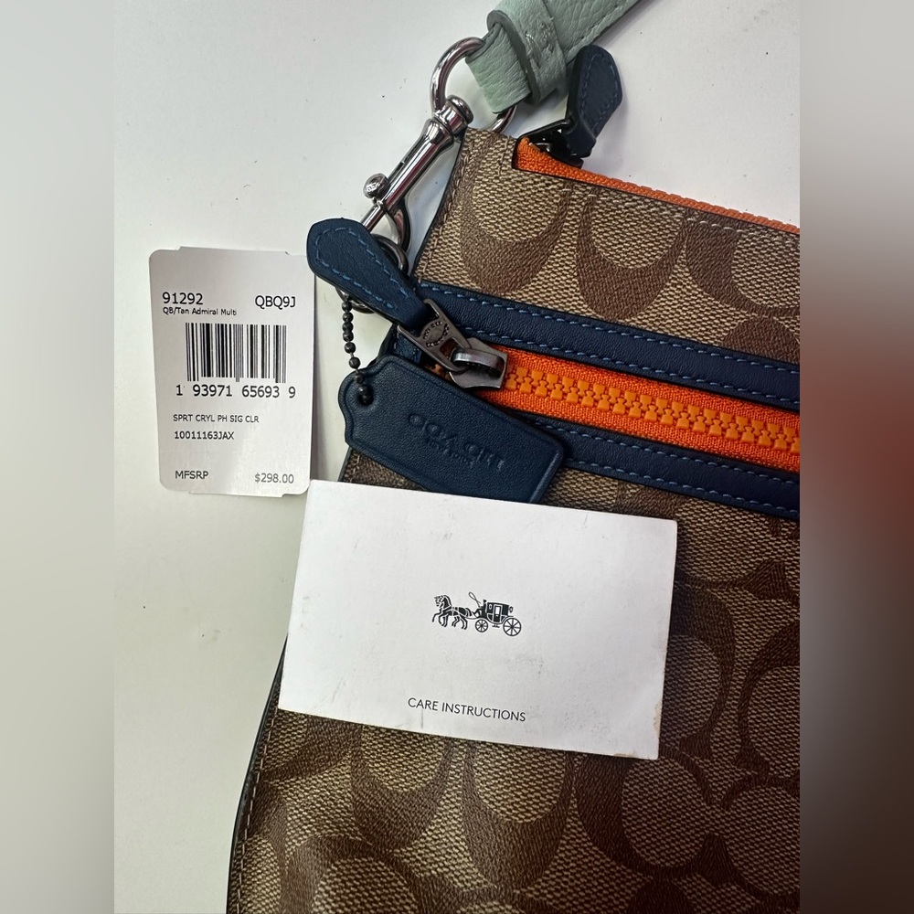 Coach Brown and Blue crossbody - Picture 4 of 6